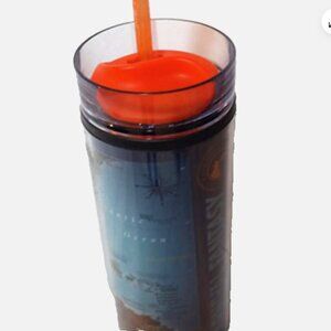 Carnival Cruise Line Tumbler w/ Straw & Lid – Carnival Fantasy Ship Travel Cup